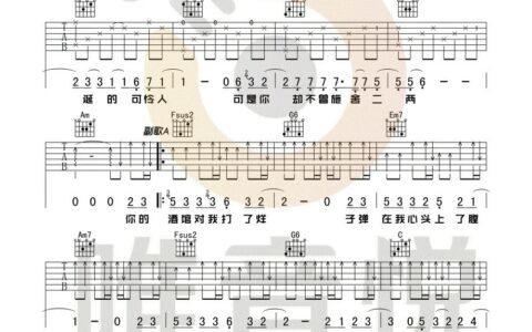 你的酒馆对我打了烊吉他谱 C调附演示版_唯音悦编配_陈雪凝
