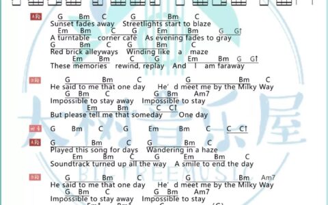 Someday or One Day吉他谱 G调_大树音乐屋编配_孙盛希
