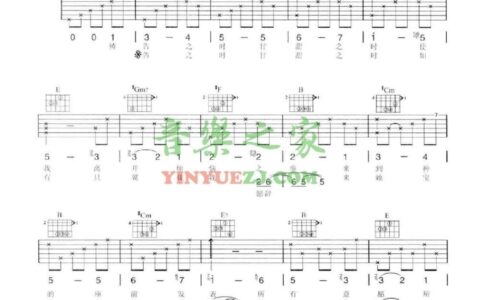 祷告良辰歌吉他谱 F调简单版_音乐之家编配_陶喆