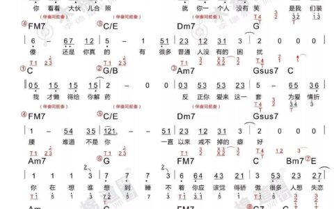 你给我听好吉他谱 C调和弦谱_木棉道编配_刘瑞琦