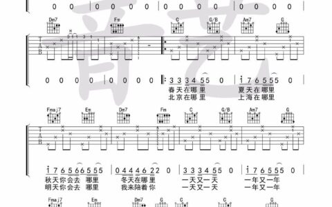 流浪吉他谱 C调_音艺吉他编配_卢焱