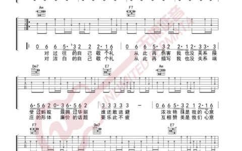 慢半拍吉他谱 C调扫弦版_无限延音编配_薛之谦