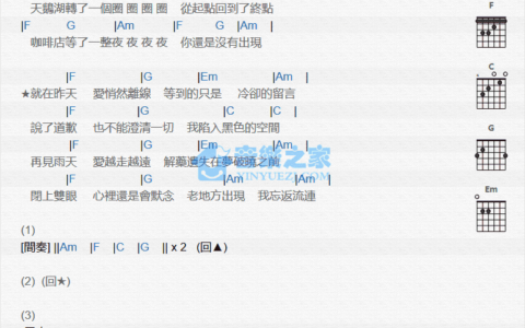 解药吉他谱 C调和弦谱_音乐之家编配_孙紫晴