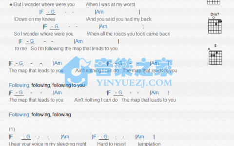 maps吉他谱 C调精选版_音乐之家编配_Maroon 5