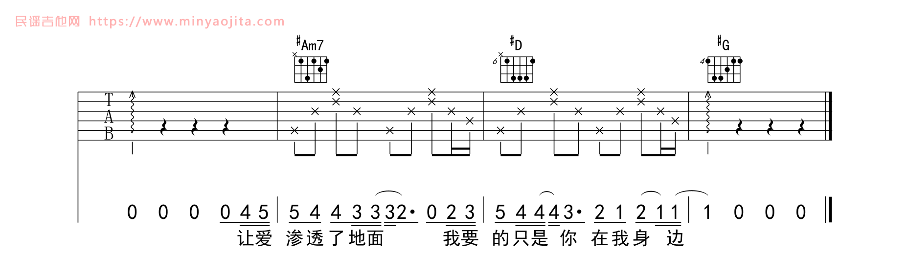 枫吉他谱 G调简单版_又又吉他编配_周杰伦 枫吉他谱 G调简单版_又又吉他编配_周杰伦