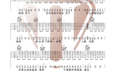 绝代风华吉他谱 C调高清版_西二吉他编配_许嵩