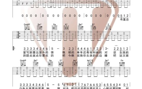 慢慢喜欢你吉他谱 C调男生版_西二吉他编配_莫文蔚