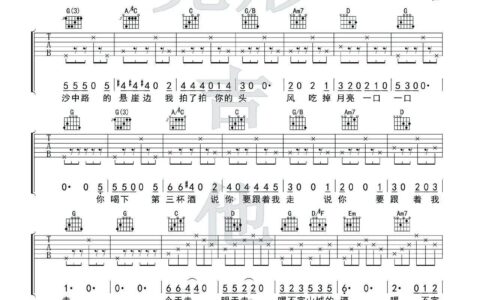 六层楼吉他谱 G调附视频版_完形吉他编配_宋冬野