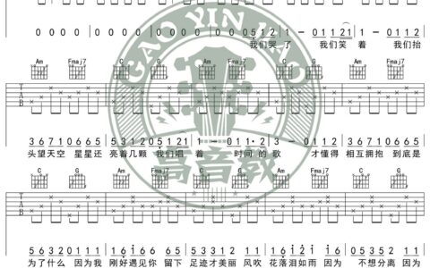 刚好遇见你吉他谱 C调简单版_高音教编配_李玉刚