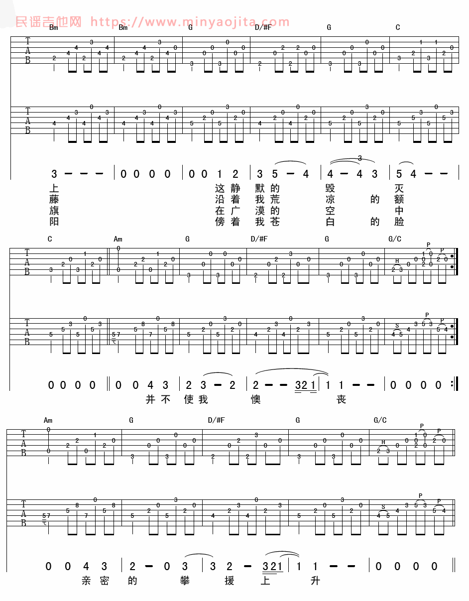 愿吉他谱 B调精选版_杨鑫编配_喜儿