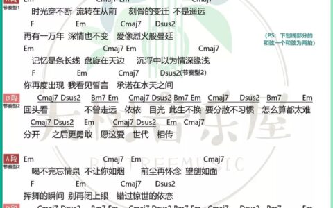 此生不换吉他谱 G调和弦谱_大树音乐屋编配_青鸟飞鱼