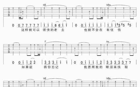 如果冬天吉他谱 F调六线谱_扫弦版_王凡瑞