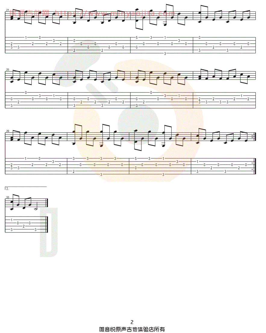 铃儿响叮当指弹吉他谱 原版独奏六线谱_Jingle Bells_原调不夹 铃儿响叮当指弹吉他谱 原版独奏六线谱_Jingle Bells_原调不夹