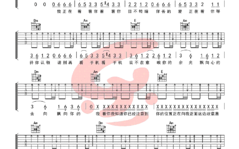 目不转睛吉他谱 C调扫弦简单版弹唱_王以太_变调夹4品